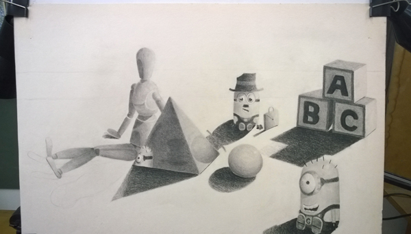 Trabalho de aluno do Atelier Damy Inforzato - pintura