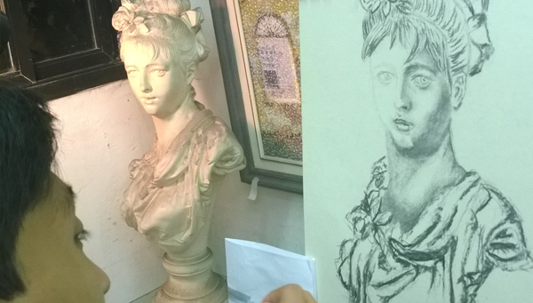Trabalho artístico de aluno - Atelier Santos